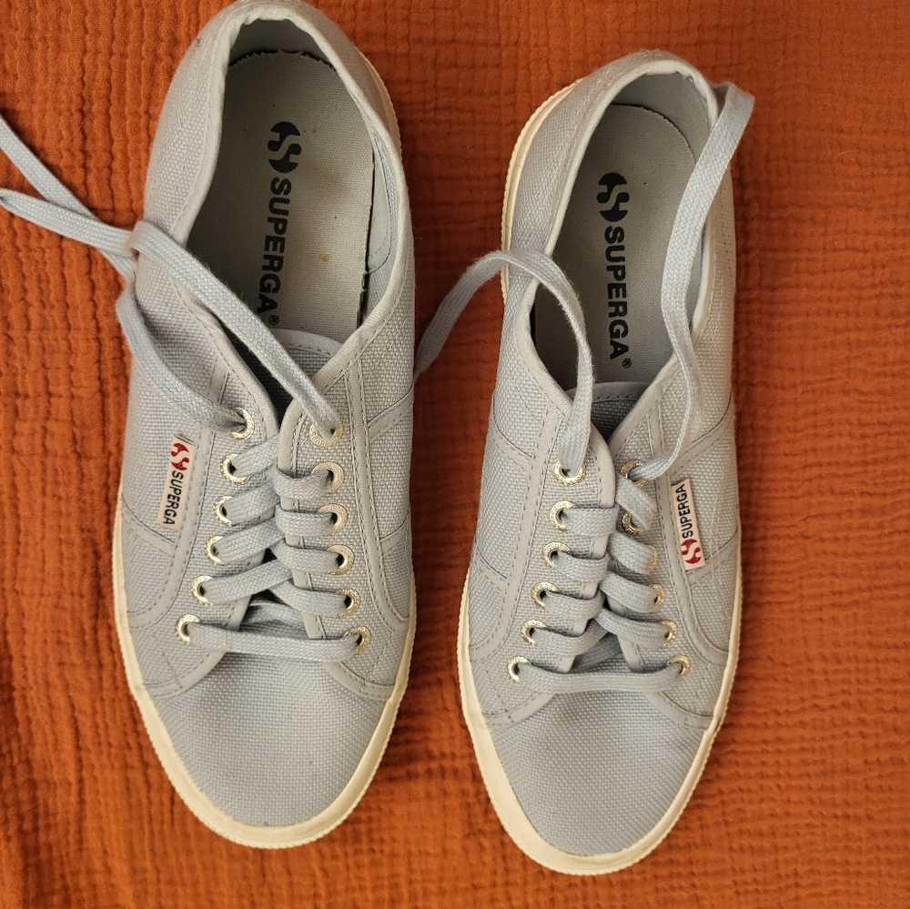 SUPERGA light blue sneakers